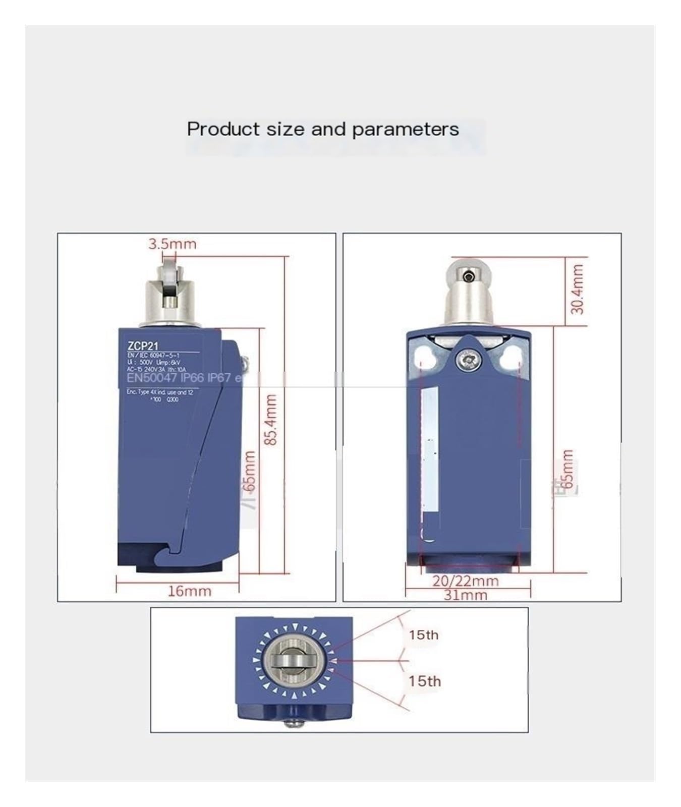 Amazon.com: KACOME ZCP21 Travel Limit Switch XCKP2145 2118 2102